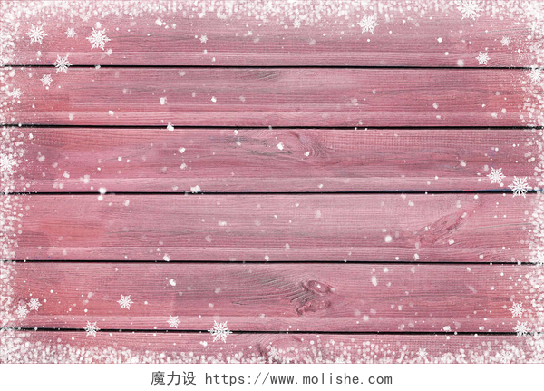 红色木质桌面背景乡村木冬季雪架